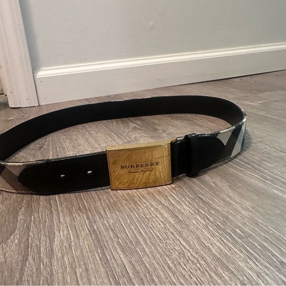 Burberry London Exploded Check Pattern Canvas Belt Size 36 - Picture 2 of 10